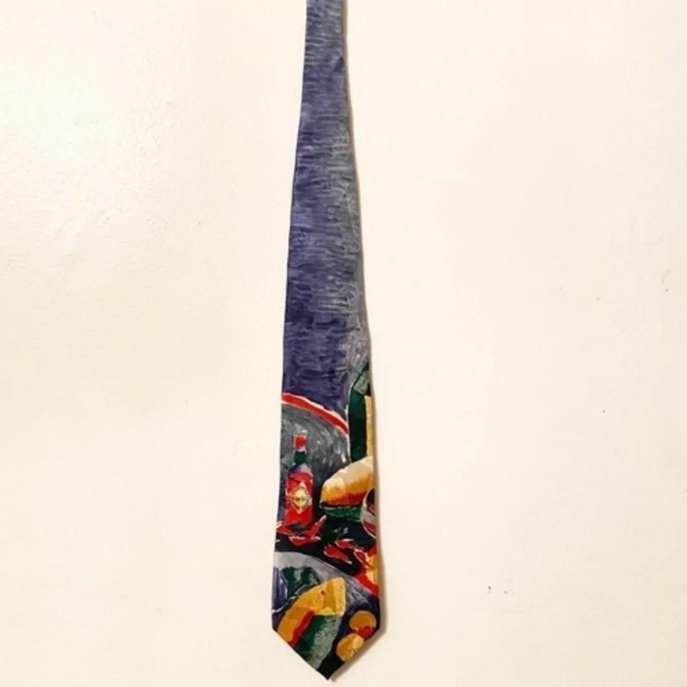 Mens Tabasco print 100% imported silk tie